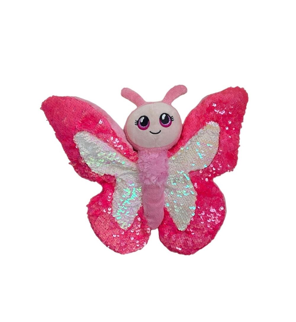 Adventure Planet Sequinimals Butterfly Pink Plush Stuffed Animal